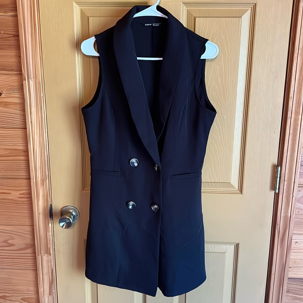 Black Vest Blazer
